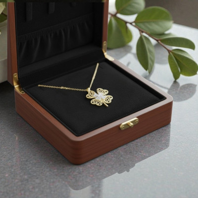 Gargantilla Trébol Oro 10k